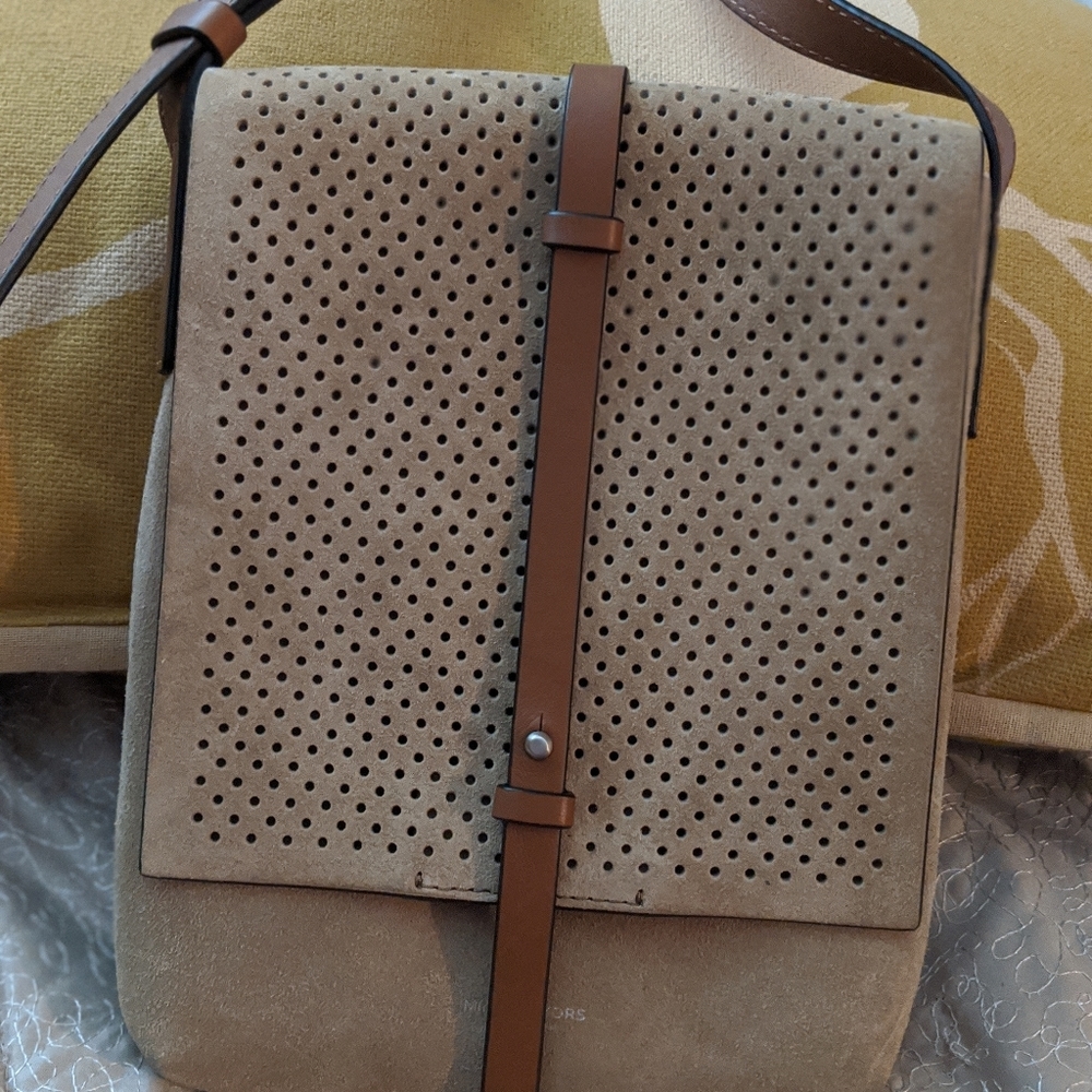 Michael Kors genuine leather messenger purse